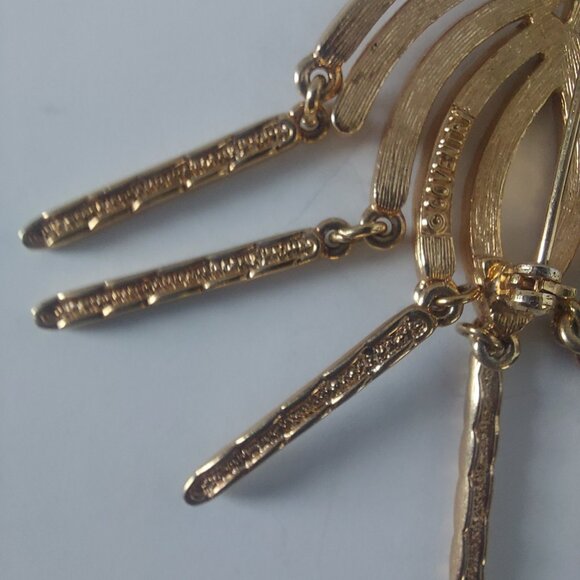 Sarah Coventry Brooch Vintage Mid Century Modern Gold Tone Articulated Sunburst - Picture 11 of 14